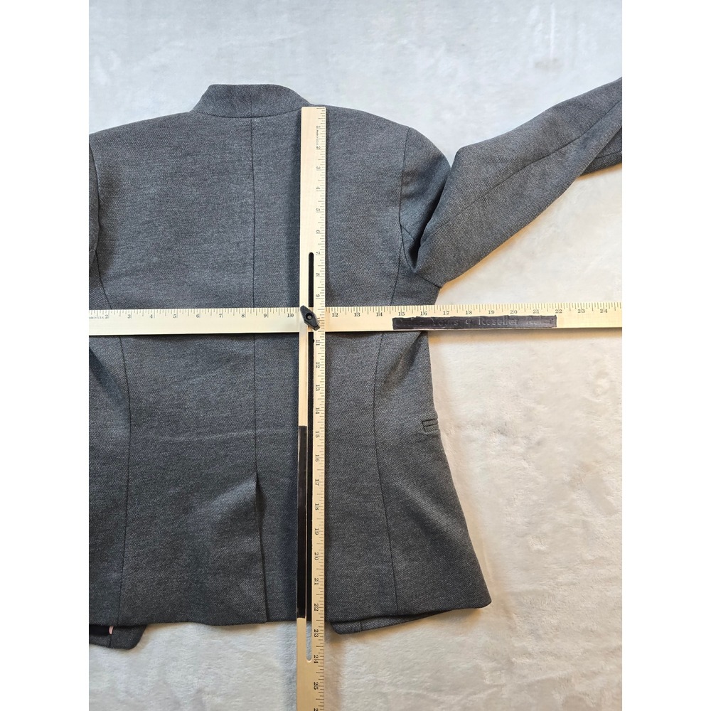 J.Crew Blazer Womens 0 Gray Open Front Collarless 365 Jacket Career Professional - Picture 8 of 10